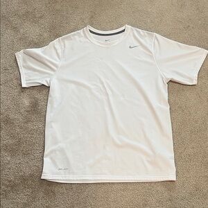 Nike White Short Sleeve Dri-FIT Athletic Tee